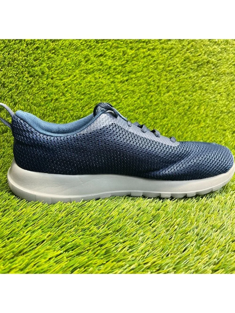 Skechers Go Walk Max Mens Size 10 3E Blue Gray Athletic Running Shoes Sneakers